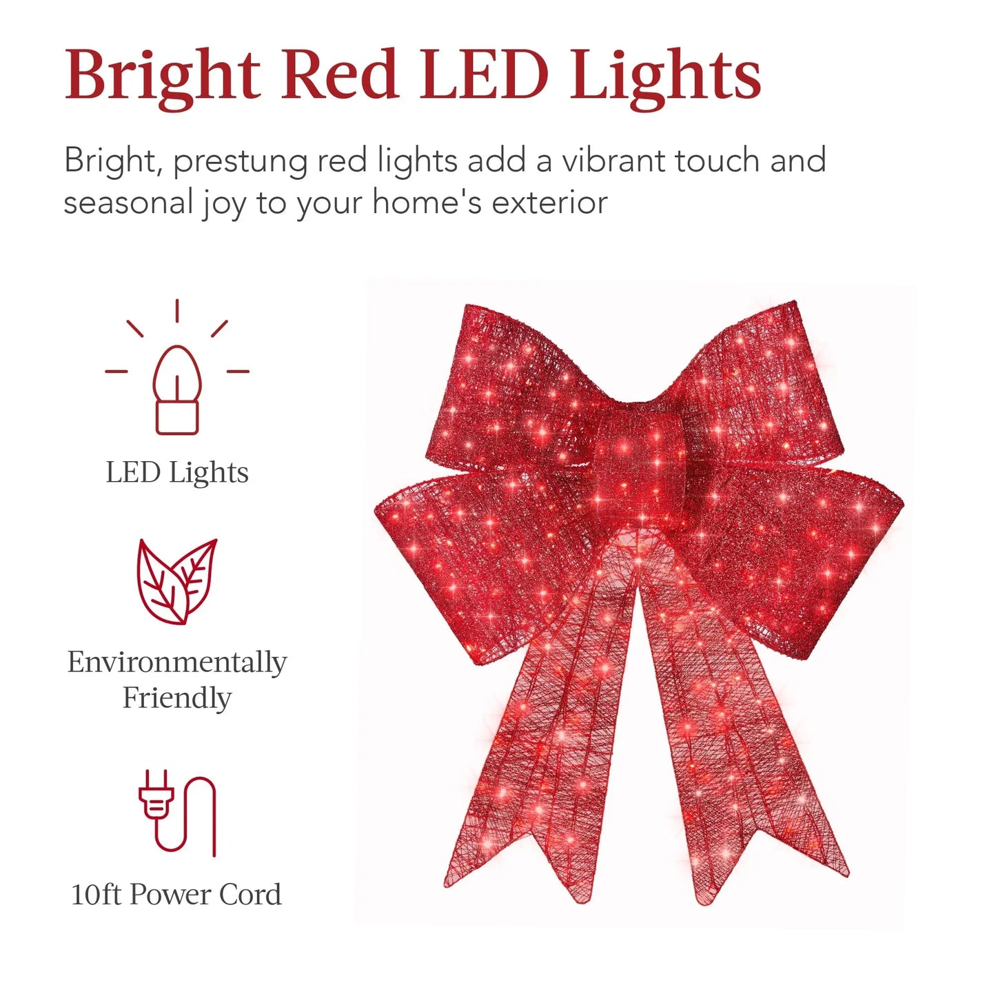 Lit Christmas Bow ~ Too bright, too bold, too beautiful to ignore-