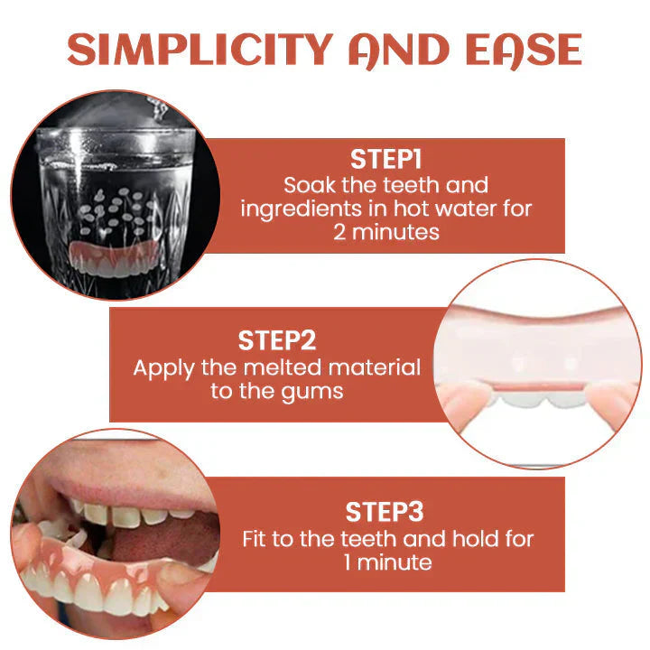 Silicone Denture Set ~ Achieve a natural, confident smile instantly~