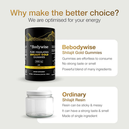 Pure Himalayan Shilajit Gummies ~ Natural Energy & Stamina in Every Bite