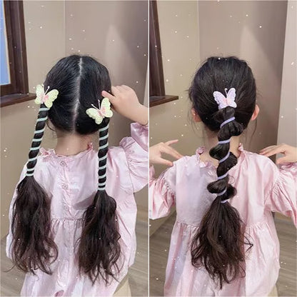 Butterfly Spiral Hair Tie ~ Turns boring ponytails into butterfly masterpieces.