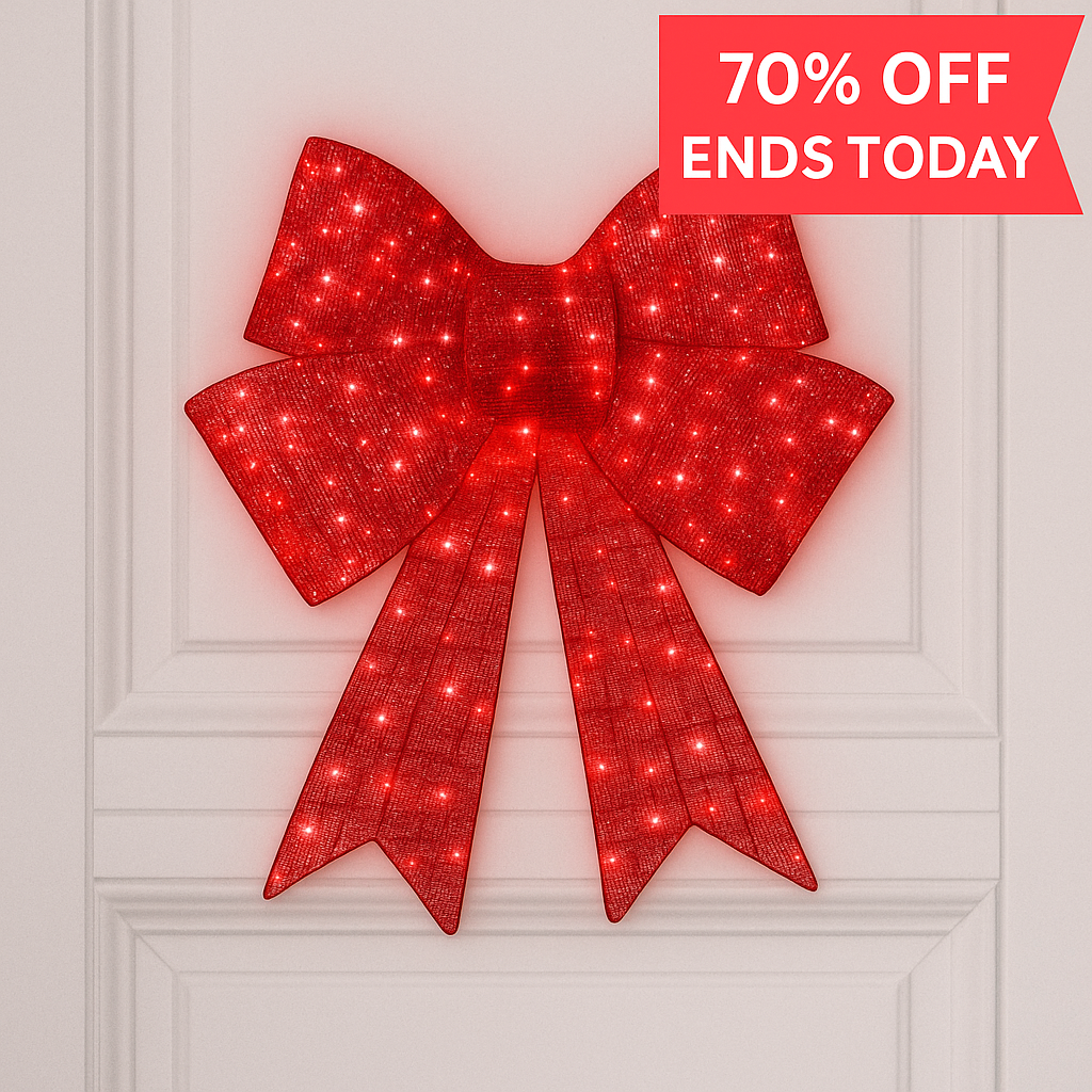 Lit Christmas Bow ~ Too bright, too bold, too beautiful to ignore-