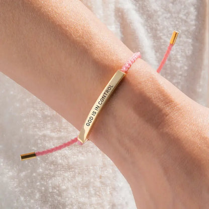 “God is in Control” Inspiring Bracelet ~ A Daily Reminder of Faith, Peace, and Strength.