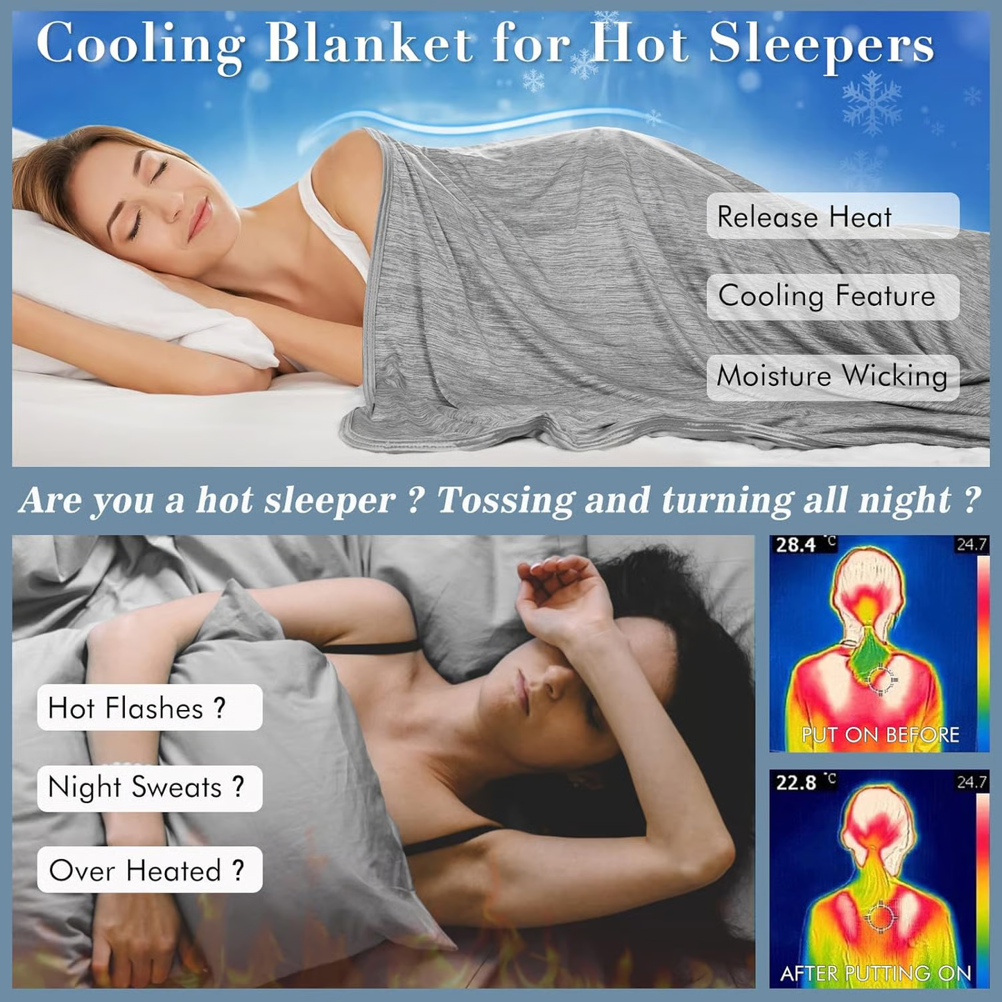 Summer Cooling Blanket ~ Instantly chill your nights, sleep dry and deep