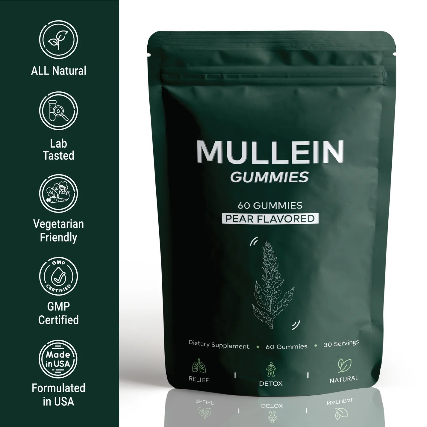 Mullein Lung Detox Gummies ~ Clear Mucus & Boost Respiratory Health